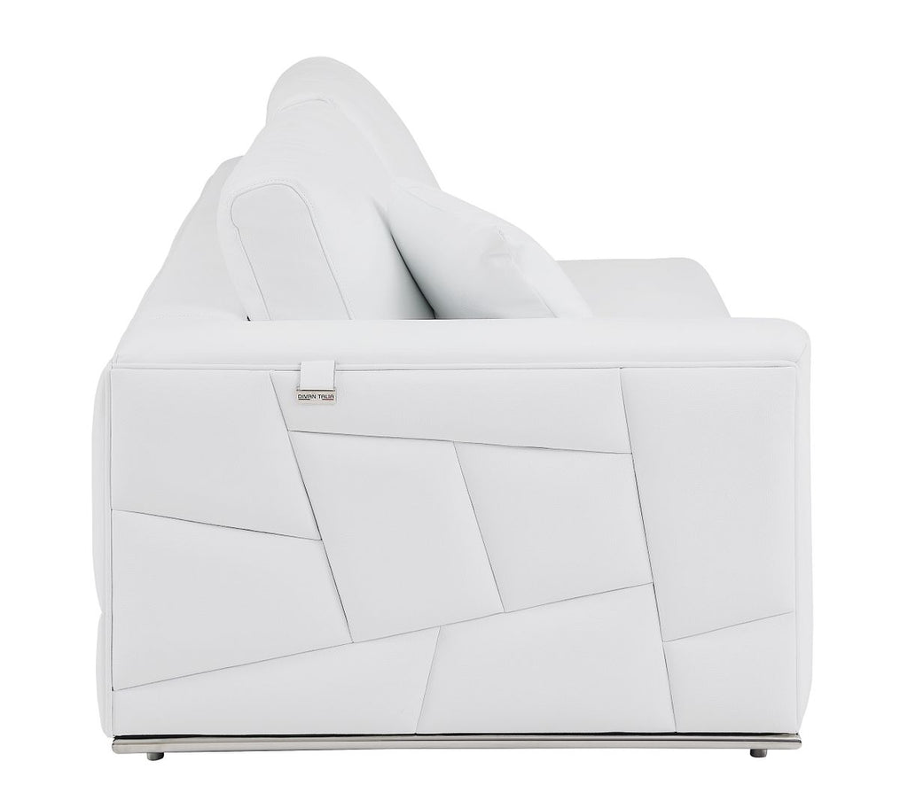 998 Divanitalia Cream Right Arm Facing Sectional Sofa in Top-grain Italian Leather - White - SKU 998-Sectional-RAF-CHAISE-WHITE - view 6