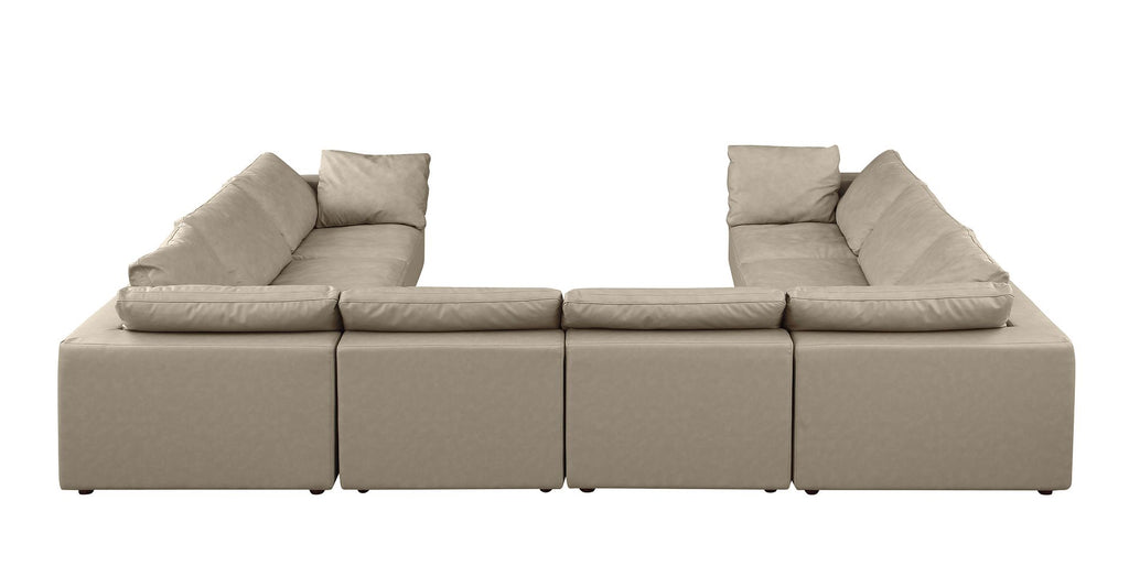 1100 Divanitalia 8-Piece U-Shaped Sectional Sofa in Top-grain Italian Leather