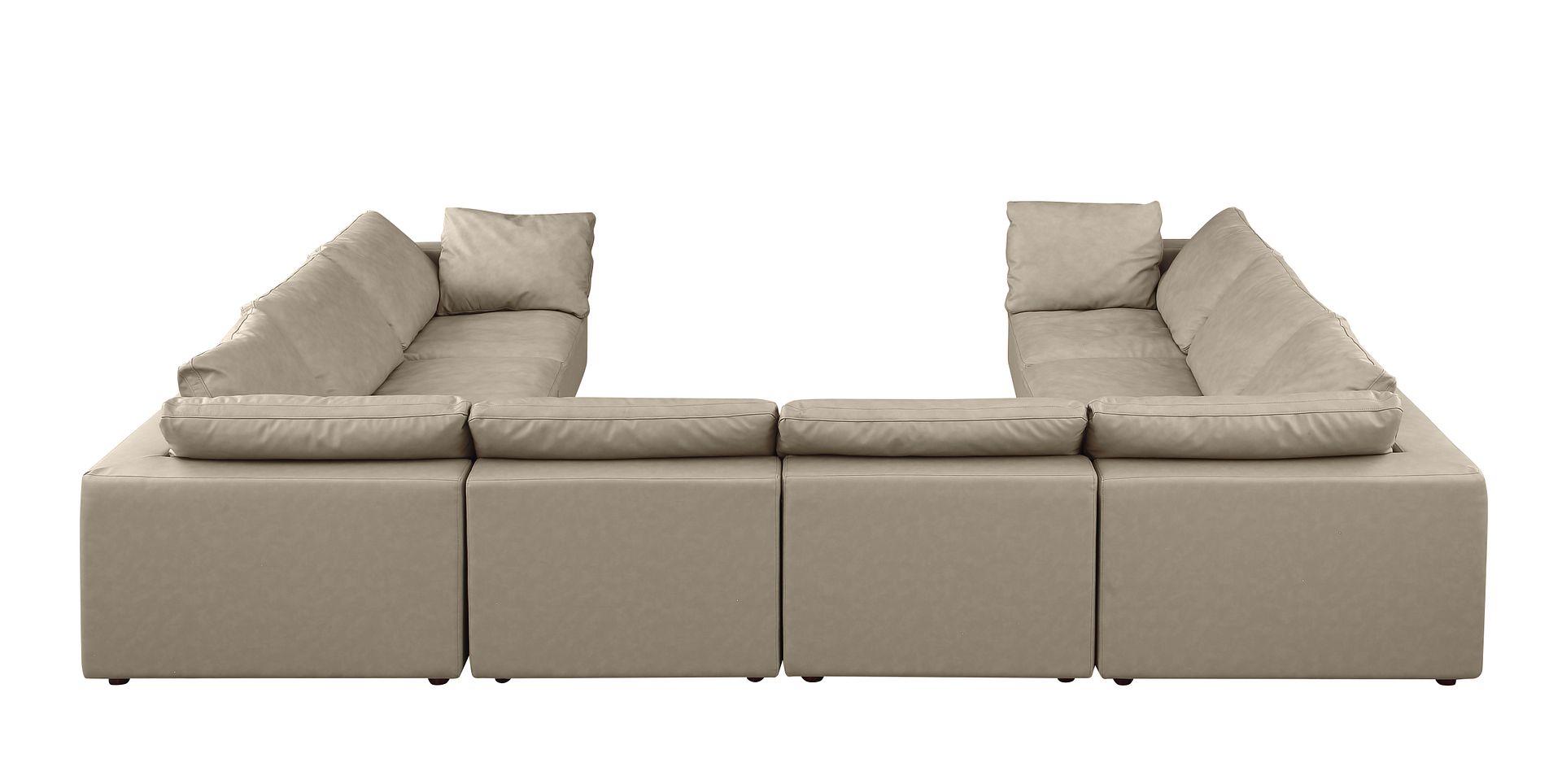 1100 Divanitalia 8-Piece U-Shaped Sectional Sofa in Top-grain Italian Leather