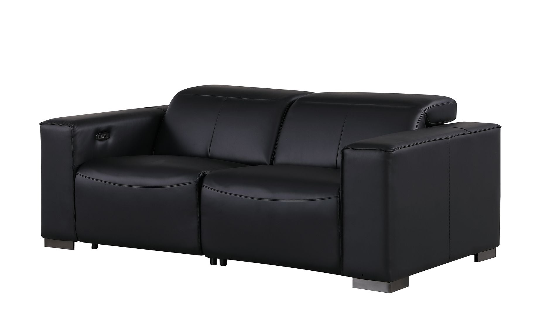 1208 Genuine Leather Dual Power Reclining Loveseat