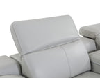 9762 Divanitalia 2-Piece Modular Power Reclining Console with 2 Power Recliners in Top Grain Italian Leather