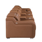 1116 Divanitalia 7-Piece Modular Power Reclining Sofa in Top Grain Italian Leather with 4 Power Recliners & Power Headrests - Cognac - SKU 1116-COGNAC-S-7.4-HT - view 8