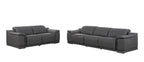 9762 Divanitalia 5-Piece Modular Power Reclining Sofa and Loveseat Set with 5 Power Recliners in Top Grain Italian Leather - Dark Grey - SKU 9762-DK-GREY-5.4-HT-2PC - view 3