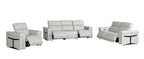 1126 Divanitalia 6-Piece Modular Power Reclining Sofa, Loveseat & Chair Set in Top Grain Italian Leather with 5 Power Recliners & Power Headrests - Light Grey - SKU 1126-LT_GREY-6.5-HT-3PC - view 4