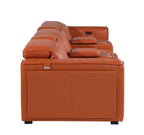 1224 Divanitalia 5-Piece Modular Power Reclining Sofa in Top Grain Italian Leather with 3 Power Recliners & Power Headrests - Camel - SKU 1224-CAMEL-5.3-HT - view 8