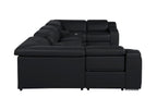 1116 Divanitalia 8-Piece U-Shaped Sectional Sofa in Top Grain Italian Leather with 4 Power Recliners & Power Headrests - Black - SKU 1116-BLACK-8PC-4PWR-U-SECTIONAL-GROUP - view 6