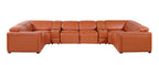 1224 Divanitalia 8-Piece U-Shaped Sectional Sofa in Top Grain Italian Leather with 4 Power Recliners & Power Headrests