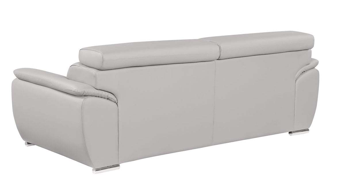 4571 Modern Genuine Leather 2-Piece Sofa Set - Light Grey - SKU 4571-LV LIGHT GREY 2PC (S/L) - GROUP - view 12
