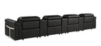 1126 Divanitalia 7-Piece Modular Power Reclining Sofa in Top Grain Italian Leather with 4 Power Recliners & Power Headrests - Black - SKU 1126-BLACK-7.4-HT - view 7