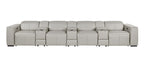 1224 Divanitalia 7-Piece Modular Power Reclining Sofa in Top Grain Italian Leather with 4 Power Recliners & Power Headrests