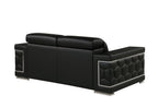 296 Modern Genuine Leather 2-Piece Sofa Set - Black - SKU 296-BLACK-2PC - view 8