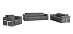 1126 Divanitalia 6-Piece Modular Power Reclining Sofa, Loveseat & Chair Set in Top Grain Italian Leather with 5 Power Recliners & Power Headrests - Dark Grey - SKU 1126-DK_GREY-6.5-HT-3PC - view 3