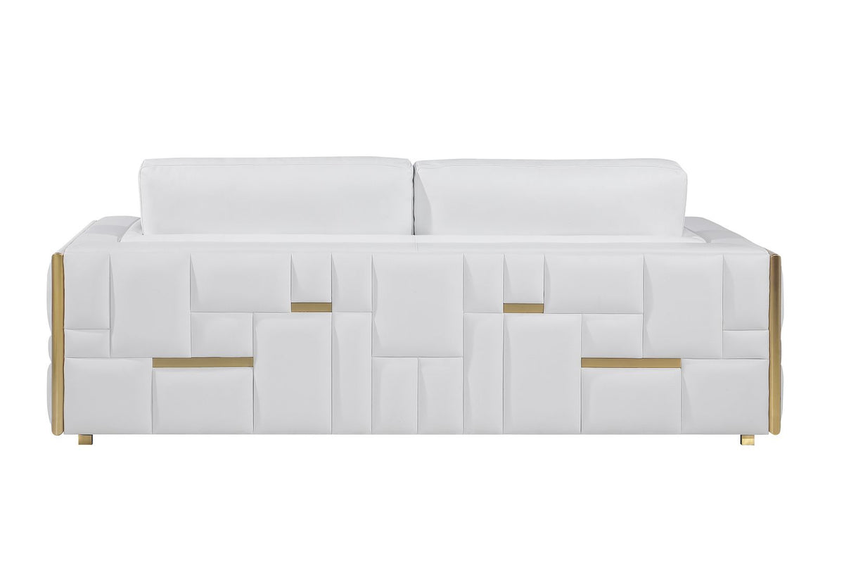 1130 Divanitalia Loveseat in Top-grain Italian Leather - White - SKU 1130-WHITE-L - view 4