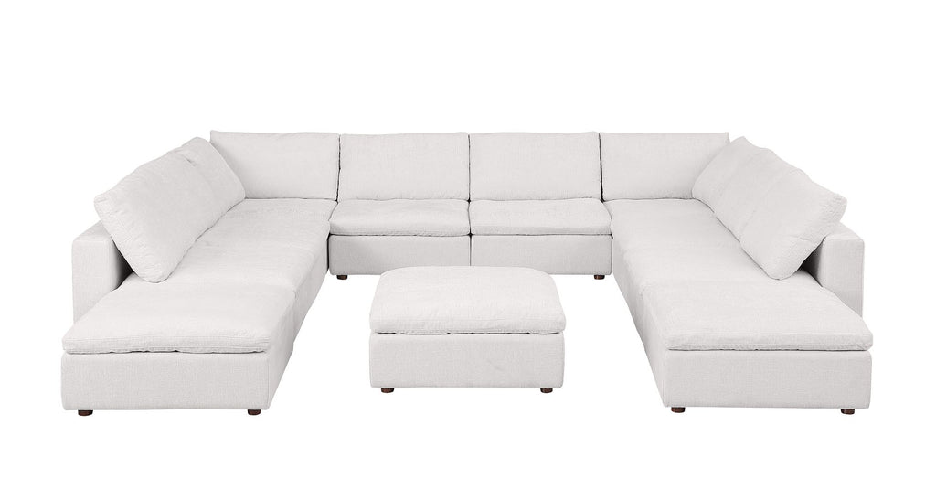 1100 Divanitalia Top-grain Italian Leather 11-Piece Sectional Sofa with Chaise