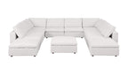 1100 Divanitalia Top-grain Italian Leather 11-Piece Sectional Sofa with Chaise