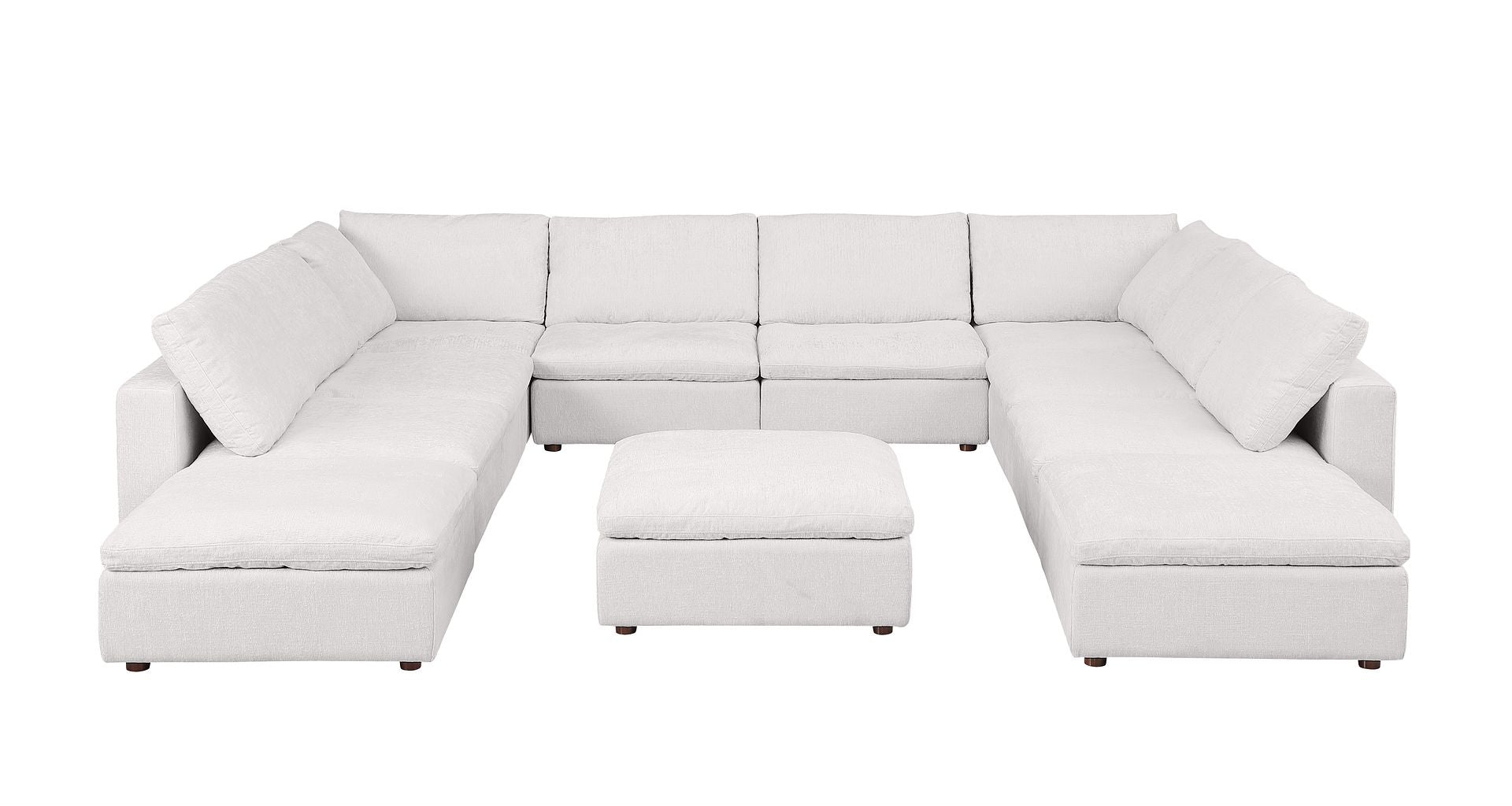 1100 Divanitalia Top-grain Italian Leather 11-Piece Sectional Sofa with Chaise