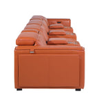 1224 Divanitalia 7-Piece Modular Power Reclining Sofa in Top Grain Italian Leather with 4 Power Recliners & Power Headrests