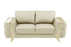 1050 Divanitalia 2-Piece Sofa Set in Top-grain Italian Leather - Beige - SKU 1050-BEIGE-3PC - view 7