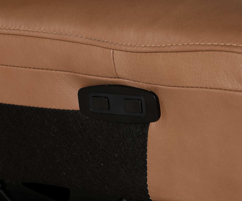 1126 Divanitalia 3-Piece Modular Power Reclining Loveseat in Top Grain Italian Leather with 2 Power Recliners & Power Headrests