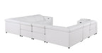 1208 8 Piece U-Shaped Leather Sectional Sofa with 4 Power Recliners & Power Headrests