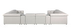 1126 Divanitalia 8-Piece U-Shaped Sectional Sofa in Top Grain Italian Leather with 2 Power Recliners & Power Headrests
