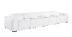 1224 Divanitalia 7-Piece Modular Power Reclining Sofa in Top Grain Italian Leather with 4 Power Recliners & Power Headrests