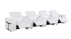 1126 Divanitalia 7-Piece Modular Power Reclining Sofa in Top Grain Italian Leather with 4 Power Recliners & Power Headrests - White - SKU 1126-WHITE-7.4-HT - view 5