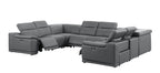 2679 8-Piece U-Shaped Power Reclining Sectional Sofa in Genuine Leather - 4 Recliners
