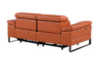 1246 Divanitalia Top Grain Italian Leather Loveseat with Power Headrest