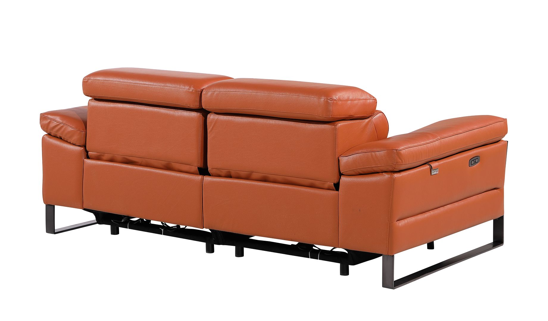 1246 Divanitalia Top Grain Italian Leather Loveseat with Power Headrest