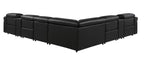 1126 Divanitalia 8-Piece L-Shaped Sectional Sofa in Top Grain Italian Leather with 4 Power Recliners & Power Headrests