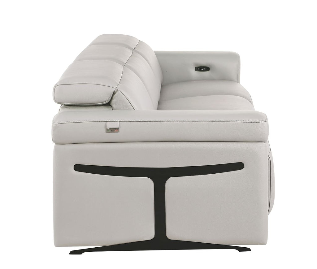 1126 Divanitalia 3-Piece Modular Power Reclining Sofa in Top Grain Italian Leather with 3 Power Recliners & Power Headrests