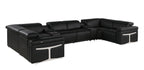 1126 Divanitalia 8-Piece U-Shaped Sectional Sofa in Top Grain Italian Leather with 2 Power Recliners & Power Headrests