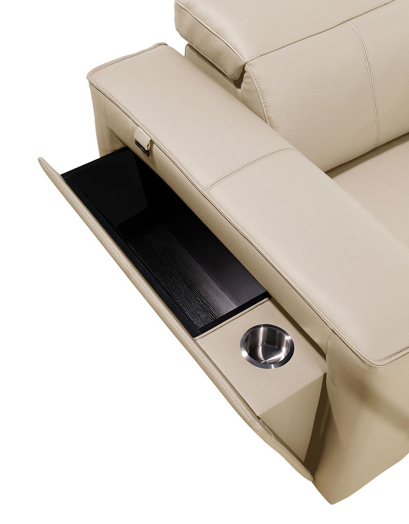 1224 Divanitalia 8-Piece U-Shaped Sectional Sofa in Top Grain Italian Leather with 4 Power Recliners & Power Headrests