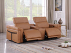 1126 Divanitalia 3-Piece Modular Power Reclining Loveseat in Top Grain Italian Leather with 2 Power Recliners & Power Headrests