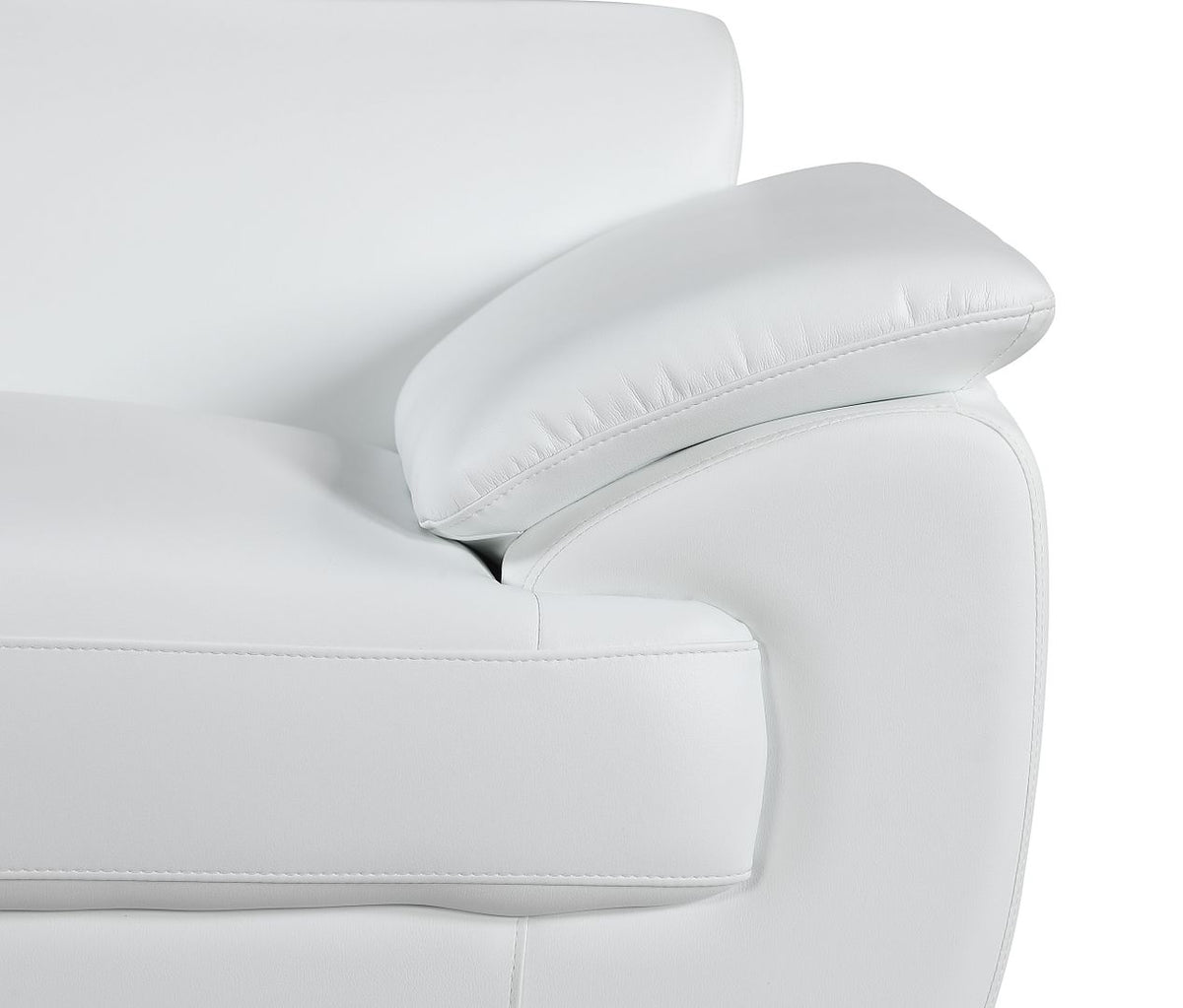 4571 Modern Genuine Leather Loveseat - White - SKU 4571-L-WHITE - view 7
