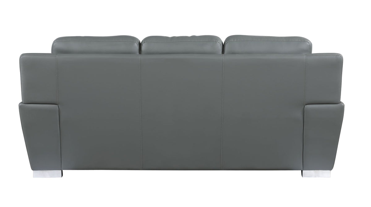 4572 Modern Genuine Leather Sofa - Dark Grey - SKU 4572-S-GRAY - view 4