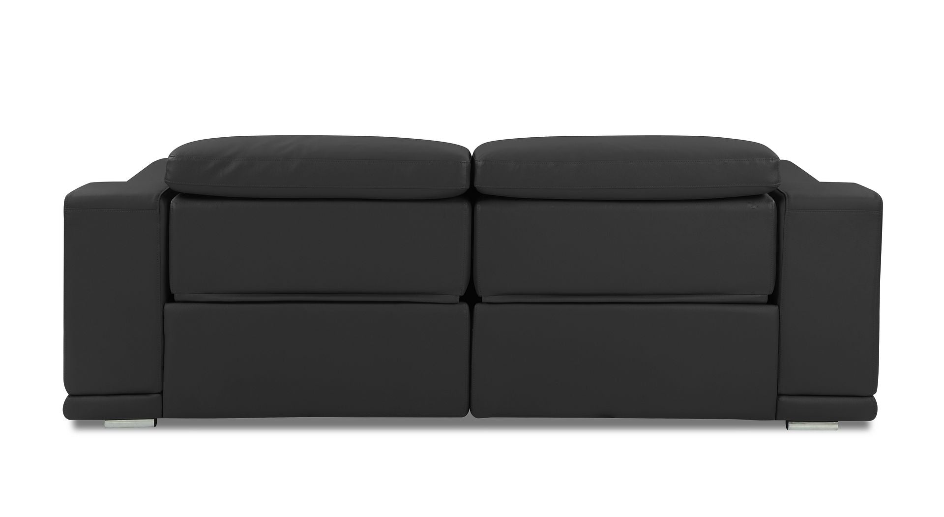 9762 Divanitalia Top Grain Italian Leather Power Reclining Loveseat with Adjustable Headrests