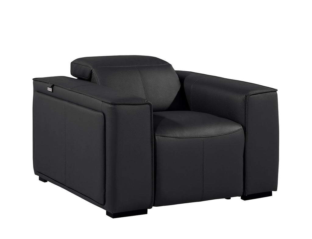1126 Divanitalia Top Grain Italian Leather Power Reclining Chair with Power Headrests