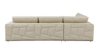 998 Divanitalia Cream Left Arm Facing Sectional Sofa in Top-grain Italian Leather