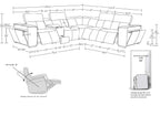 1224 Divanitalia 6-Piece L-Shaped Sectional Sofa in Top Grain Italian Leather with 3 Power Recliners & Power Headrests