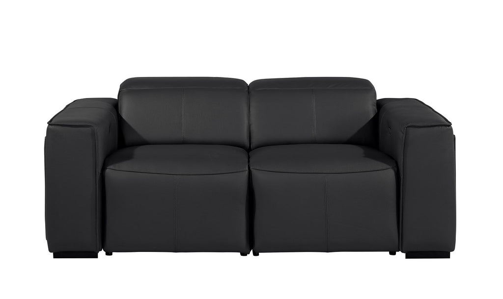 1224 Divanitalia 2-Piece Modular Power Reclining Loveseat in Top Grain Italian Leather with 2 Power Recliners & Power Headrests