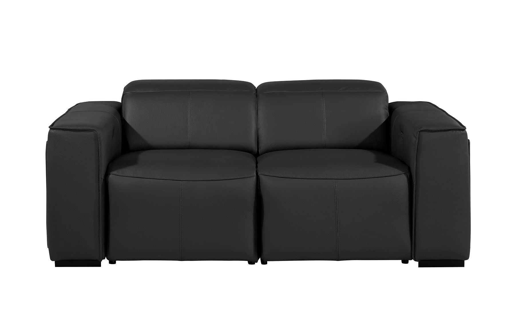 1224 Divanitalia 2-Piece Modular Power Reclining Loveseat in Top Grain Italian Leather with 2 Power Recliners & Power Headrests