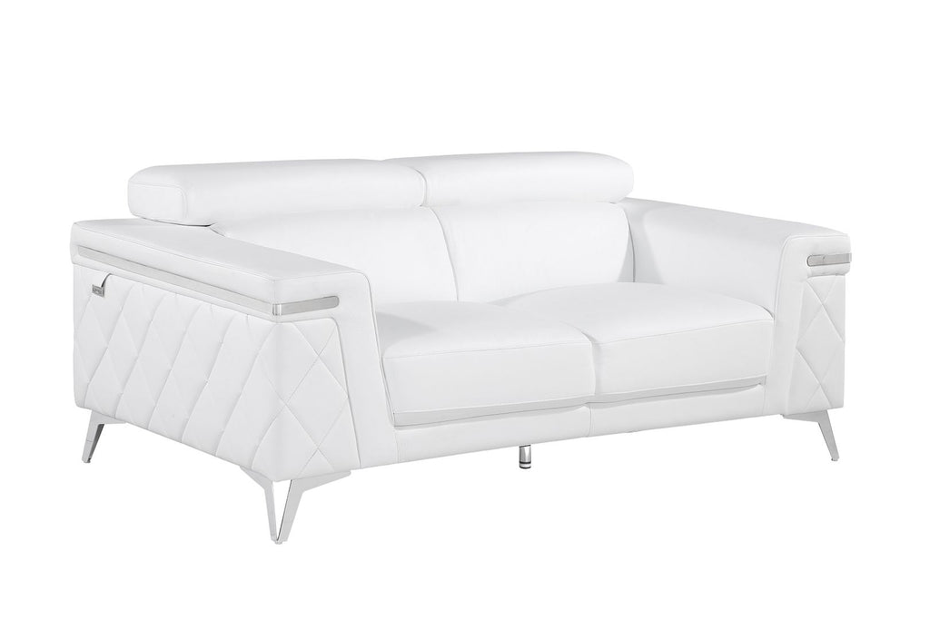 1140 Divanitalia Loveseat with Adjustable Headrest in Top-grain Italian Leather