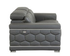692 Divanitalia Sofa with Adjustable Headrest in Top-grain Italian Leather - Dark Grey - SKU 692-S-DARK GRAY - view 5