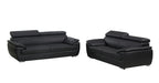 4571 Modern Genuine Leather 2-Piece Sofa Set - Black - SKU 4571-LV BLACK 2PC (S/L) - GROUP - view 2