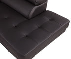 8136 Right Arm Facing Chaise with Adjustable Headrest in Genuine Leather