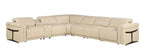1126 Divanitalia 7-Piece L-Shaped Sectional Sofa in Top Grain Italian Leather with 4 Power Recliners & Power Headrests - Beige - SKU 1126-BEIGE-SEC-7PC-4PWR-SECTIONAL - GROUP - view 2