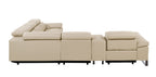 1246 Divanitalia 6-Piece L-Shaped Modular Power Reclining Sectional Sofa with 3 Power Recliners and Power Headrests - Top Grain Italian Leather - Beige - SKU 1246-BEIGE-6PC-3PWR-SECTIONAL - view 7