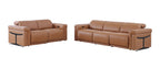 1126 Divanitalia 5-Piece Modular Power Reclining Sofa and Loveseat Set in Top Grain Italian Leather with 4 Power Recliners & Power Headrests - Cognac - SKU 1126-COGNAC-5.4-HT-2PC - view 3